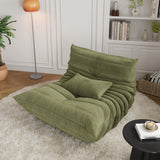 Garvee Oversized Bean Bag Chair With Suede-Like Fabric For Bedroom Living Room Office, Green, Cozy Comfy Reading Nook, Floor-Level Comfort - Green