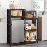 Garvee 6-Tier Mini Fridge Stand Durable Kitchen Storage Rack Multi-Tier Organizer Countertop Cabinet Pantry