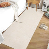 Garvee Washable 2x6 Runner Rug Non Slip Solid Kitchen Hallway Entryway Off White - Ivory White