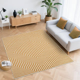 Garvee Modern Area Rug 9x12 Orange Printed Rug for Bedroom and Living Room, Easy to Clean, Durable, Non-Shedding