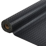 Garvee 7.5 x 16 ft Garage Floor Mat, 2.8 mm Thickened Diamond Plate PVC Rubber, Non-Slip Floor Protector for Garage, Warehouse, Gyms, Trailer, SUV, Black