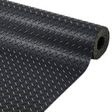 Garvee 7.5 x 25 ft Garage Floor Mat, 2.8 mm Thickened PVC Rubber Non-Slip Floor Protector for Garage, Warehouse, Gyms, Trailer, SUV, Black