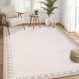 Garvee 5x7 Area Rug Washable Living Room Rugs Non Slip Modern Border Large Bedroom Throw Carpet Soft Stain Resistant Geometric Ivory - Ivory