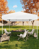 Garvee 10x10FT Pop Up Canopy Tent White Easy Setup Portable Outdoor Shelter - White