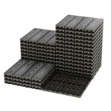 Garvee 27 PCS Interlocking Deck Tiles Composite Wood Waterproof Patio Flooring Grey 12x12 Inch Outdoor Use