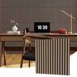 Garvee 8-Pack 3D Wood Acoustic Wall Panels, Sound Absorbing Tiles for Home Theater, Studio, Office, Bedroom & Living Room, 23.6x23.6 Inch, Natural Wood Color
