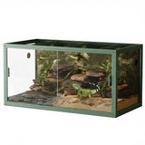 Garvee 120 Gal Bearded Dragon Tank Reptile Terrarium Enclosure with Sliding Glass Doors 48x24x24 Green