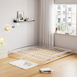 Garvee Low Bed Frame 6 in King Size Metal Platform Bed Frame With Arch Design White