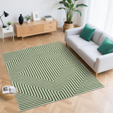 Garvee 8x10 Modern Area Rug Washable Stain Resistant Green Mat for Home Decor Kitchen Living Room