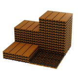 Garvee 27-Pack 12x12 Interlocking Deck Tiles Waterproof Composite Wood Outdoor Flooring Patio Balcony Teak - Teak