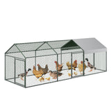 Garvee Large Metal Chicken Coop with Protective Cover for Yard and Farm, 120"×40"×40", Scratch-Resistant, Easy Assembly