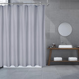 Garvee Shower Curtains White 72x84" Extra Long Fabric Waterproof Embossed Pattern Grey for Bathroom - Grey