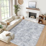 Garvee Living Room Rug 8x10 Washable Rugs Soft Bedroom Rug Farmhouse Large Rug Non Slip Throw Rugs Distressed Vintage Low Pile Soft Stain Resistant Carpet for Dining Room Classroom