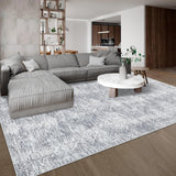 Garvee Area Rug Light Grey 4x6 Modern Washable Distressed Accent Carpet with Non-Slip Backing for Living Room Kitchen Bedroom