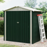 Garvee 6x4 FT Outdoor Storage Shed Garden Tool Storage Shed Sloping Roof Double Lockable Door Green
