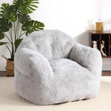 Garvee Bean Bag Chair with Filler, 51” Giant Bean Bag Sofa for Adults Kids, Soft Cozy Large Beanbag Sofa Chair with Armrests for Living Room Bedroom, Light Grey