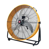Garvee High Speed Drum Fan 30 Inch - 14000 CFM Heavy Duty Metal Floor Fan - 3-Speed Adjustable Tilt, 550W - Steel for Warehouse, Garage, Workshop, Gym - AC Model 30-inch Yellow 220W 7063 CFM 75DB 3-speed 360-degree adjustable angle - Yellow