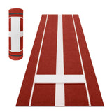 Garvee 10 x 3 ft Softball Pitching Mat with Rubber Base for Outdoor and Indoor Use, Red, Durable and Portable Training Mat - Red
