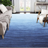 Garvee Large Area Rug 10x13 Blue Ombre Washable Soft Carpet for Living Room Bedroom Nursery Home Office