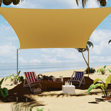 Garvee Sun Shade Sail 8'x10' Rectangle UV Block Outdoor Canopy Sand Color for Patio Deck Garden Yard - Sand