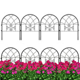 Garvee 4 PCS Metal Garden Fence For Dogs Outdoor 26in H x 20in L Rustproof Black