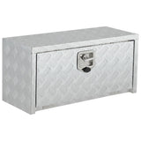 Garvee 24 in Heavy Duty Aluminum Tool Underbody Box, Waterproof Truck Storage Organizer Chest for Pick Up Truck Bed, 30" X 12" X 14", Silver - Sliver