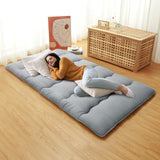 Garvee Japanese Floor Futon Mattress Twin Size Light Grey - Japanese Style Folding Sleeping Pad for Adults & Kids, Tatami Mat, Roll Up Camping Mattress - Light Grey