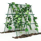 Garvee Cucumber Trellis Metal A-Frame Garden Trellis 4 ft x 4 ft Green Outdoor Climbing Plant Support - Green