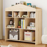 Garvee Toy Storage Organizer 9-Cubby Kids Bookshelf 40.7in Width Bookcase Toddlers Playhouse Cabinet Shelf for Boys Girls Wooden Cubby Storage Toy Shelf for Playroom, Nursery, Kids Room