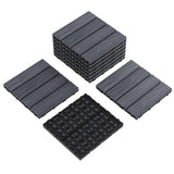 Garvee 9-Pack 12x12 Interlocking Deck Tiles, Waterproof Composite Wood, Outdoor Patio & Balcony, Grey, Easy Snap-Together Installation - Grey