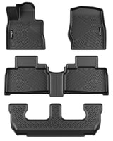 Garvee Floor Mats for 2020-2025 Ford Explorer 7 Passenger, TPE All Weather Custom Fit Floor Liners, Black