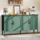 Garvee Large Sideboard Cabinet Green 59'' Modern Credenza Buffet Table Coffee Bar Wine Bar Storage Cabinet with Adjustable Shelves for Kitchen Living Room