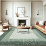 Garvee Area Rugs 10x13 Living Room Rug, Modern Bordered Machine Washable, Non Slip, Stain Resistant, Green - Green Border