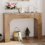 Garvee 47 in Farmhouse Console Table Narrow Wood Entryway Table Slim Rustic Hallway Furniture Deep Oak