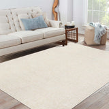 Garvee Cream White 4x6 Washable Area Rug, Modern Entryway Kitchen Throw Rug, Non Slip Cream Carpet for Living Room Bedroom