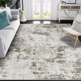 Garvee 10x13 Modern Abstract Faux Wool Accent Rug for Living Room, Bedroom, Taupe/Beige, Low Pile, Ultra Soft, Stain Resistant, Non Slip