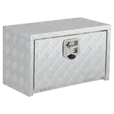 Garvee 24 in Heavy Duty Aluminum Tool Underbody Box Waterproof Truck Storage Organizer Chest for Pick Up Truck Bed RV Trailer 24x12x14 Silver - Sliver