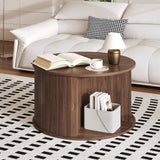 Garvee Coffee Table Stylish Coffee Table for Living Room, Compact Size, Natural Wood Color - Walnut