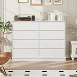 Garvee Tall Dresser with 6 Drawers,Vertical Bedside End Table & Chest for Bedroom,Black Storage Tower Dorm Nightstand with Fabric Drawer Organizer Unit Furniture In Living Room,Closet,Hallyway - White