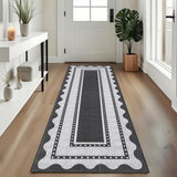 Garvee 2x6 Hallway Washable Runner Rug With Non Slip Backing For Kitchen Laundry Farmhouse Entryway Black Grey