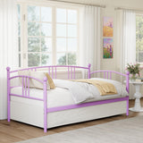 Garvee Twin Metal Daybed Frame With Arched Headboard For Guest Room, Twin Size, Purple, Metal Sofa Bed Frame - Purple