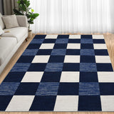 Garvee Area Rugs for Living Room, Washable 5x7 Area Rugs Ultra-Thin Foldable, Modern Print Decorative Plaid Rugs for Bedroom Dining Room