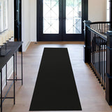 Garvee Machine Washable Black Runner Rugs 2x6 Modern Solid Textured Rug Runner Non-Slip Bathroom Rug Low Pile Carpet Hallway Runner Stain Resistant Carpet for Kitchen Bedroom Entryway Bedside