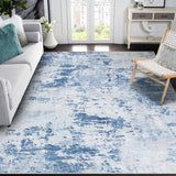 Garvee 8' x 10' Light Blue Modern Abstract Area Rug, Machine Washable Non-Slip Low-Pile Soft Rug for Living Room, Bedroom & Dining Room
