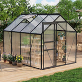 Garvee Outdoor Greenhouse Durable Frame UV Protection Transparent Material Easy Assembly Garden Use - Black