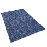 Garvee Solid Area Rug Soft Machine Washable Non-Slip Indoor Rug 4'x6' Blue - Blue Texture