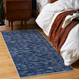 Garvee Solid Area Rug Machine Washable Non-Slip Indoor Rug for Living Room Bedroom Kids Room 2' x 3' Blue - Blue Texture