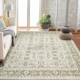 Garvee Area Rugs Beige 9x12 Low Pile Non Slip Vintage Floral Rug for Living Room Bedroom Dining Room Kids Playroom
