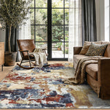 Garvee Abstract Washable Area Rug 10x13 Colorful Non Slip Ultra Thin Modern Large Carpet for Living Room Bedroom Dining Room Office