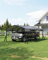 Garvee 12'x20' Metal Carport Heavy Duty Car Ports Kit For Pickup Trucks Boats RVs Tractors Reinforced Frame Anchors